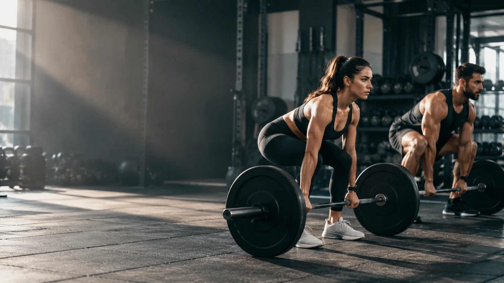 Athletes training for sports performance