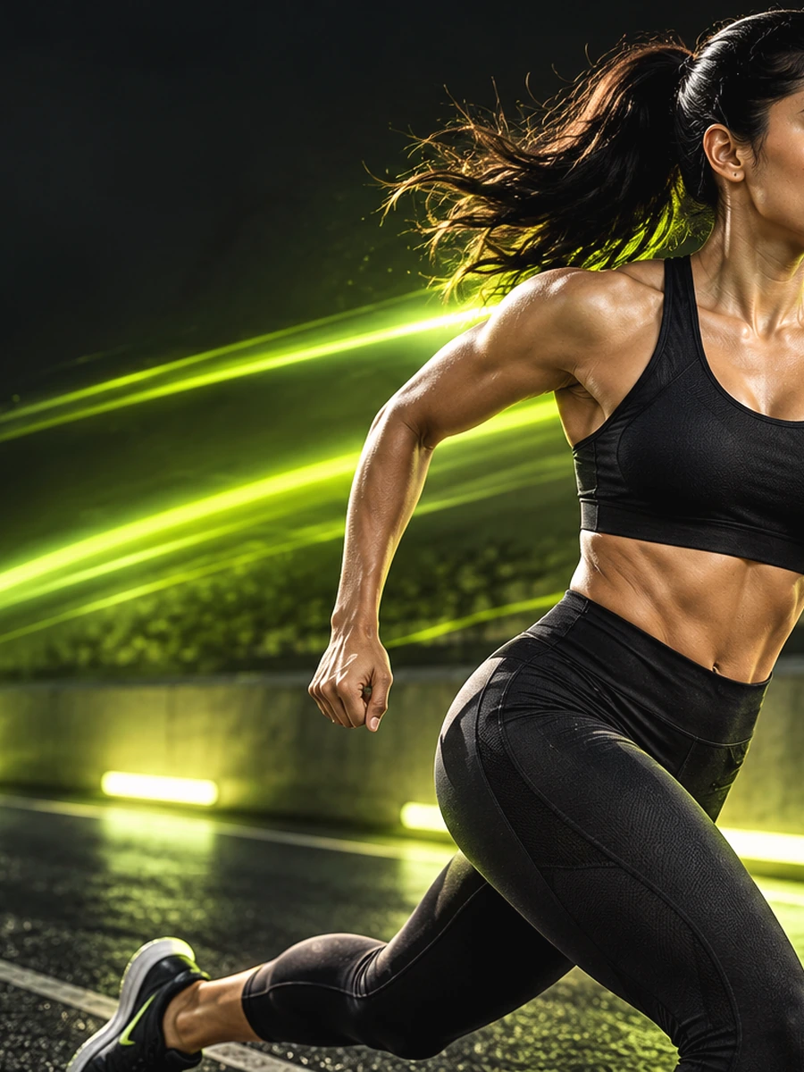Woman in an active, healthy lifestyle